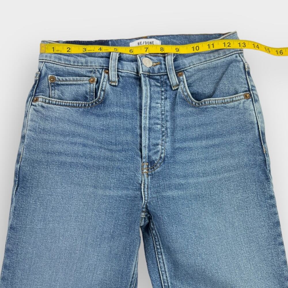 RE/DONE 90s High-Rise Ankle Crop in Medium Worn 31 Size 26 - Picture 9 of 10
